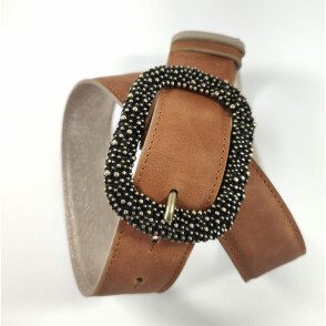 Ceinture reversible femme Fauve / Doré